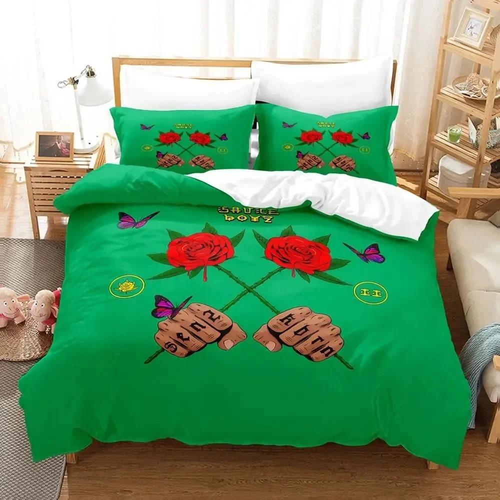 

3D Print Eladio Carrion Rapper Bedding Set Duvet Cover Bed Set Quilt Cover Pillowcase Comforter king Queen Size Boys Adult Tool 70x133cm 2pcs