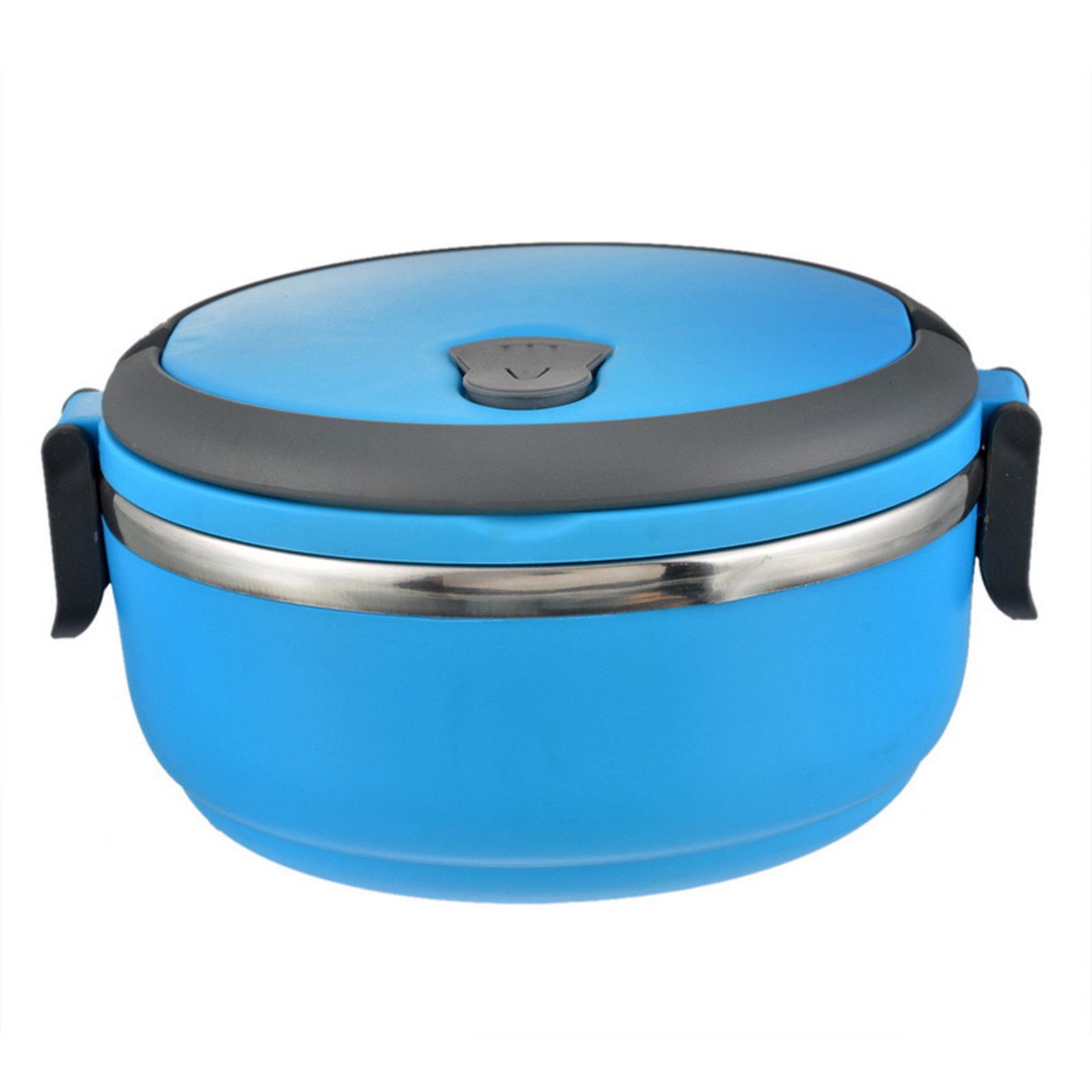 

Стальной Изолированный Нержавеющий Контейнер Термос Ланч-бокс Суп Горячий Герметичный Еда синий
