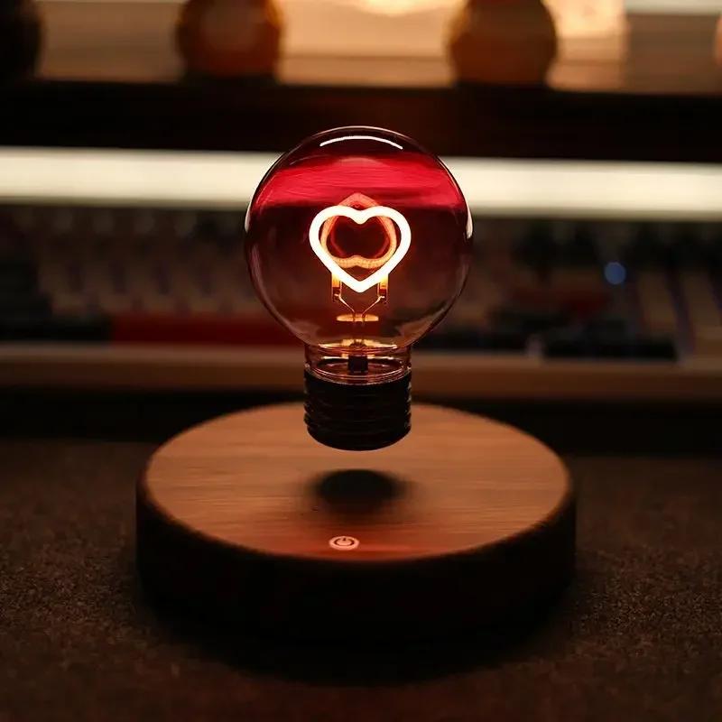 Maglev Love Light Bulb Bedroom Desktop Decoration Creative Atmosphere Light Personality Small Night Light Girl Romantic Gift
