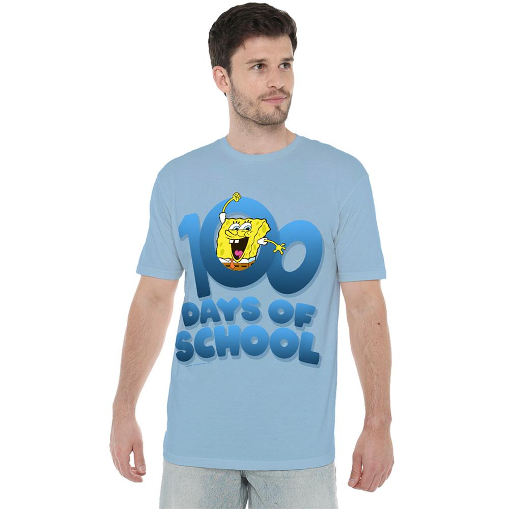 SpongeBob SquarePants Unisex Adult 100 Days School T-Shirt