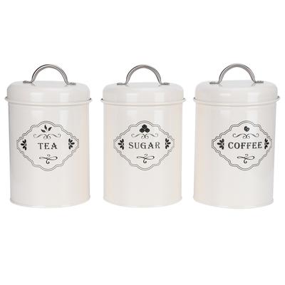 3 st/set Köksförvaringsburkar Socker Kaffe Te Burk Mat Förseglad Förvaringsbehållare