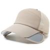 Cappello a visiera retrattile con protezione solare traspirante ad asciugatura rapida, unisex, per esterni, con visiera, a rete, per primavera ed estate