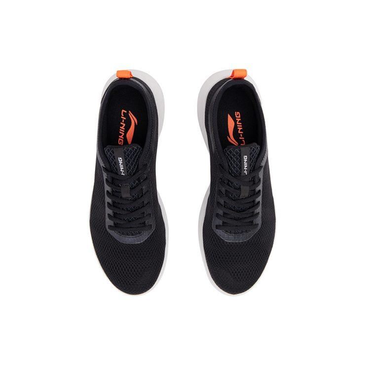 Li Ning Future Run Comfortable Fabric Slip Resistant Abrasion Resistant Low Top Running Shoes Unisex Black ARBQ005-2
