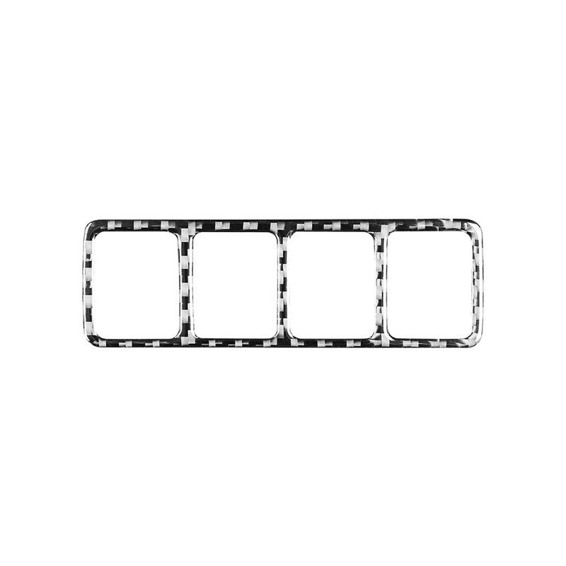 For Nissan Sentra 2016- Carbon Fiber Car Headlight Adjusting Switch Buttons Panel Trim Frame Decoration Interior Sticker