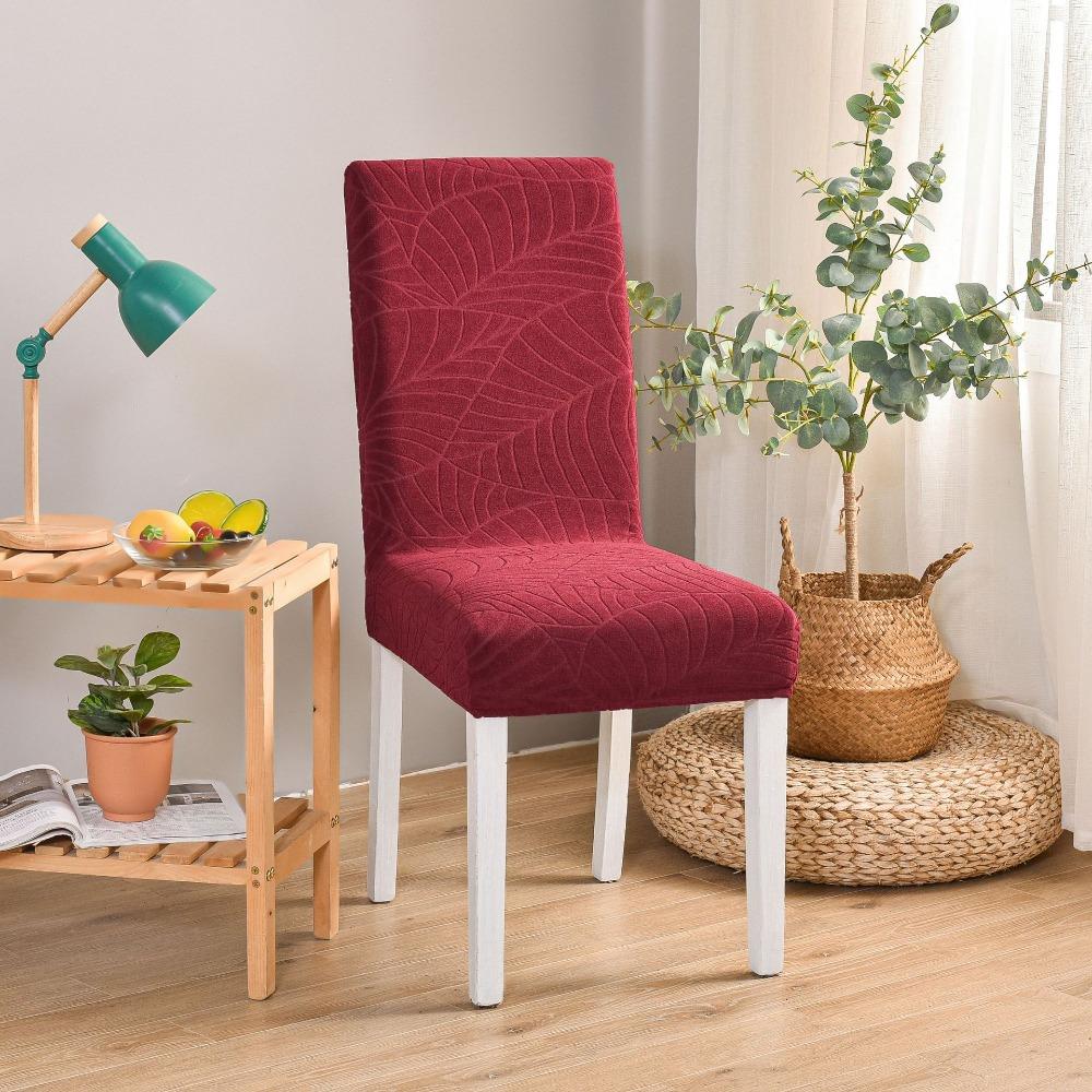 Knitted Waterproof Jacquard Chair Covers Stretch Elastic Sofa Slipcovers for Hotel Home Thickened Pure Color