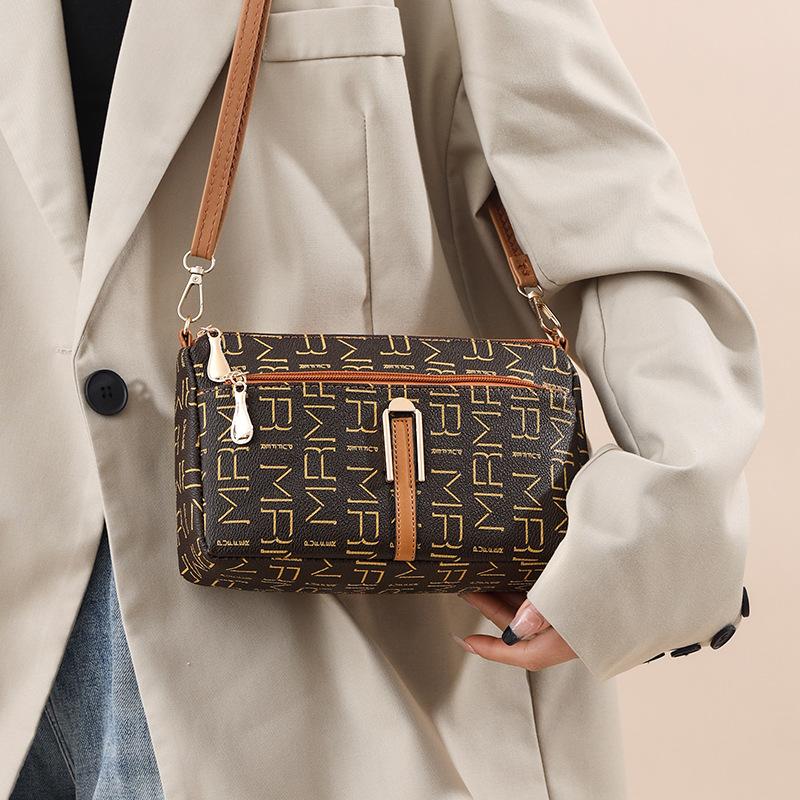 Populær crossbody-veske med stor kapasitet, koreansk allsidig liten firkantet veske for kvinner