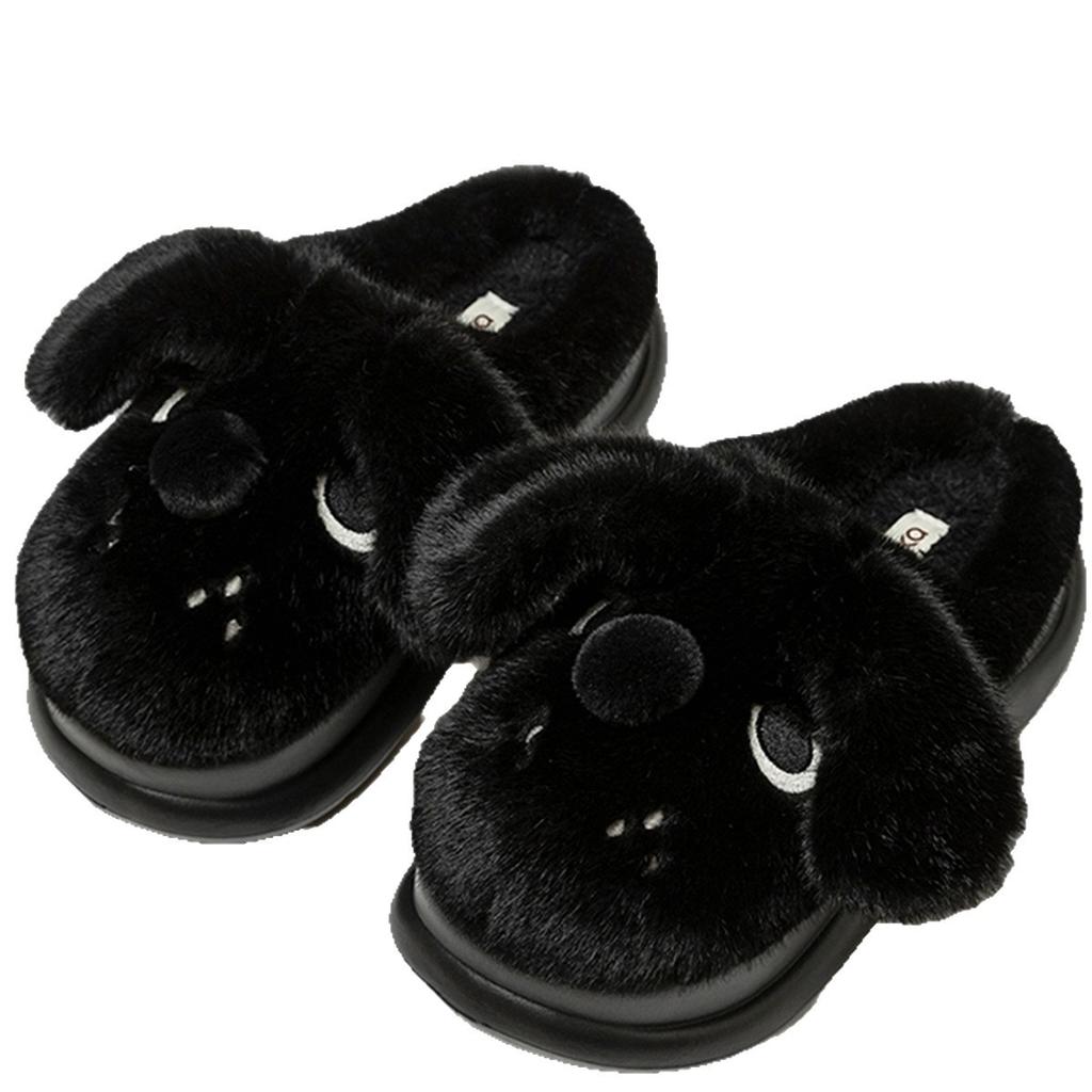 Warm cotton slippers indoor home shoes non-slip home 2025 new autumn and winter plush cotton mop