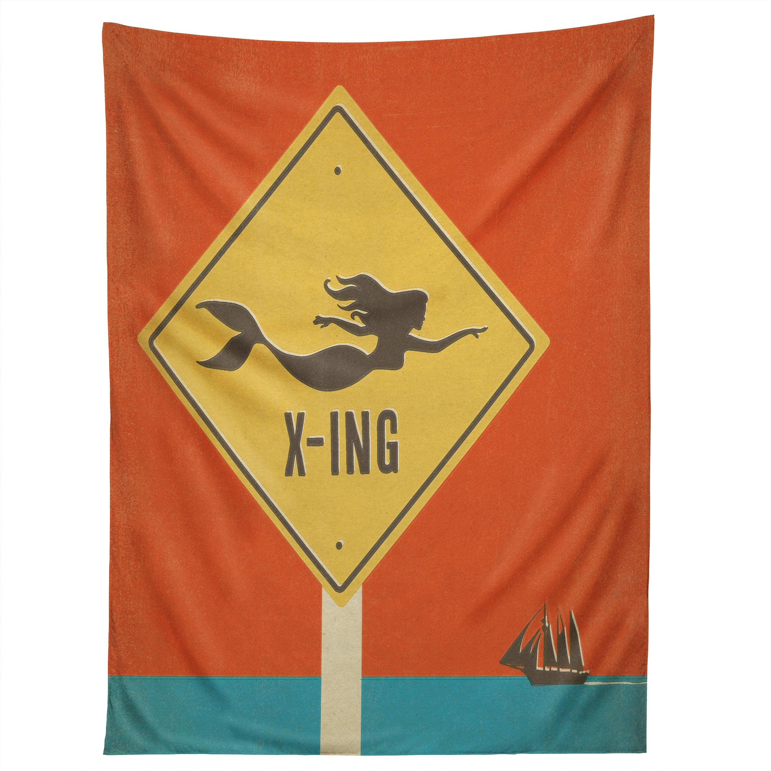 MERMAID X ING tapestry 75x100 чёрный