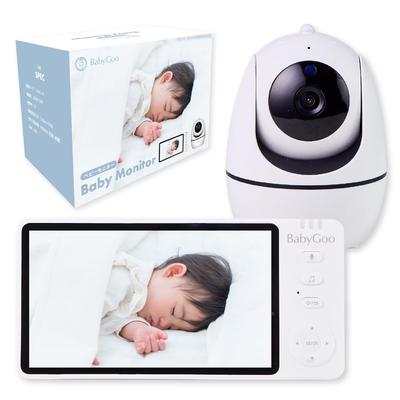 BabyGoo Babyphone Caméra de surveillance avec écran haute définition de 5 pouces pour bébé, moniteur pour bébé, Wi-Fi requis, qualité d'image, caméra