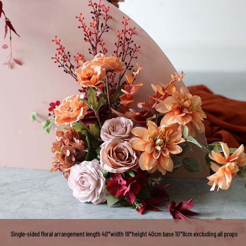 Европейский ретро-стиль виллы Шелковый цветочный арка для украшения места проведения свадьбы