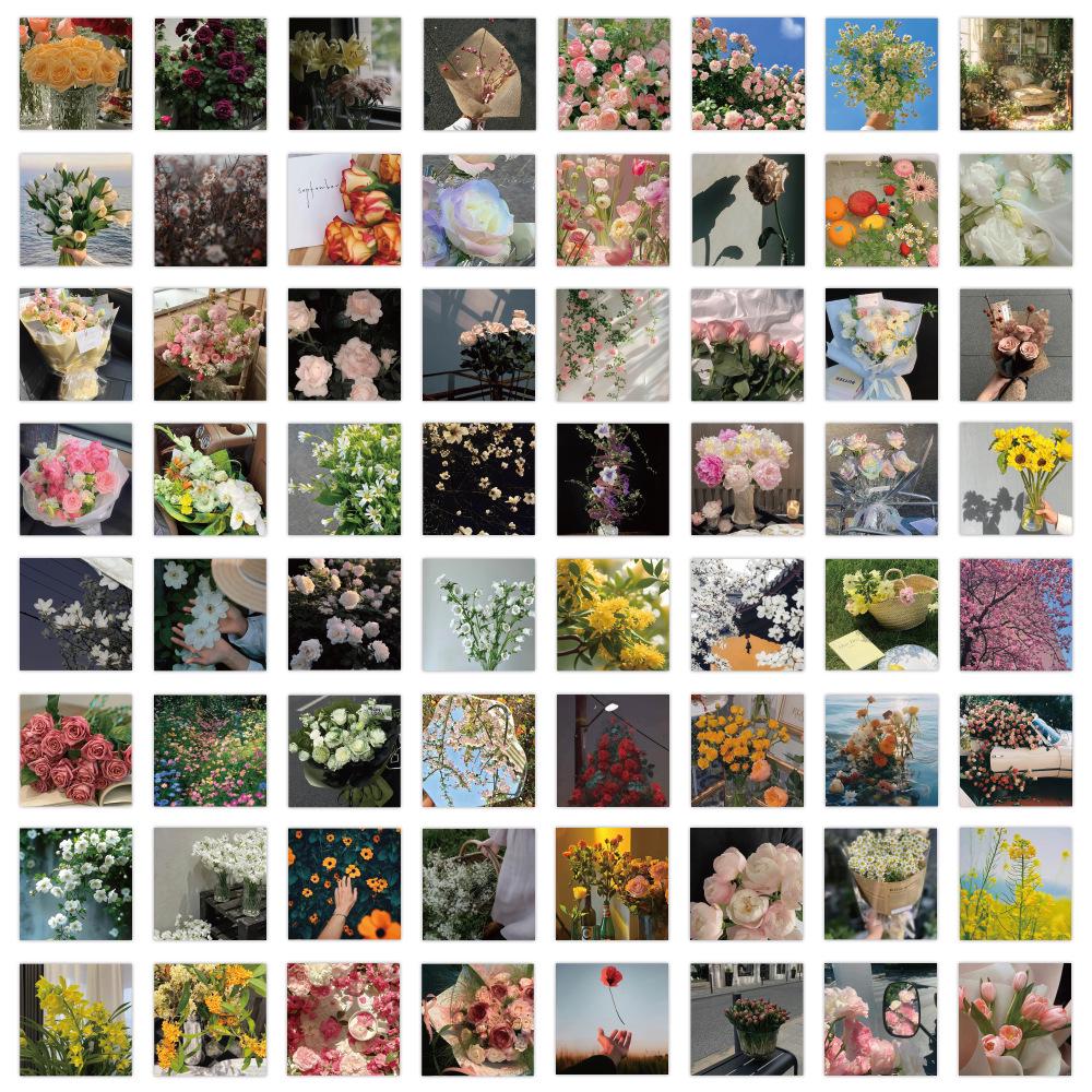 120 Romantic Flower Bouquet Stickers for Journals, DIY Stationery, Phone & Notebook Decoration