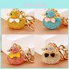 Adorable Diamond Encrusted Yellow Duck Car Keychain Gift For Women Stylish Accessory
