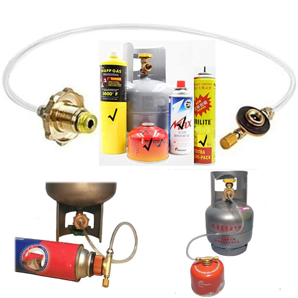 Flat Cylinder Tank Coupler Portable Small Propane Bottle/Tank Refill Adapter Leakproof Propane Tank Filler for Camping Stove
