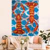 Colorful Sardine Lobster Fish Anime Tapestry Hanging Tarot Hippie Wall Rugs Dorm Wall Hanging Sheets