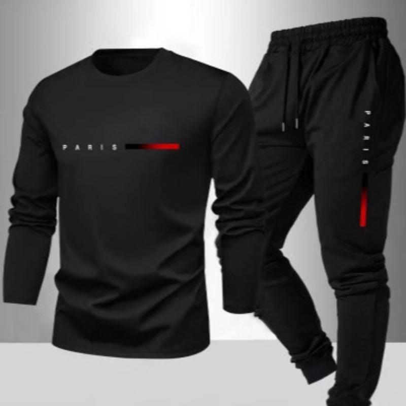 New Style Velvet Men Fashion Casual Trendy Long-sleeved Trousers Suit for Spring Autumn Conjuntos Hombre