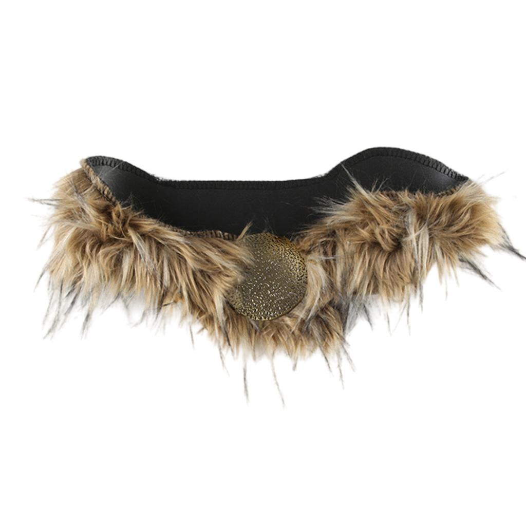Trendy Adjustable Belt Autumn Winter Versatile PU Leather Waist Band for Women with Unique Metal Buckle Furry Decors