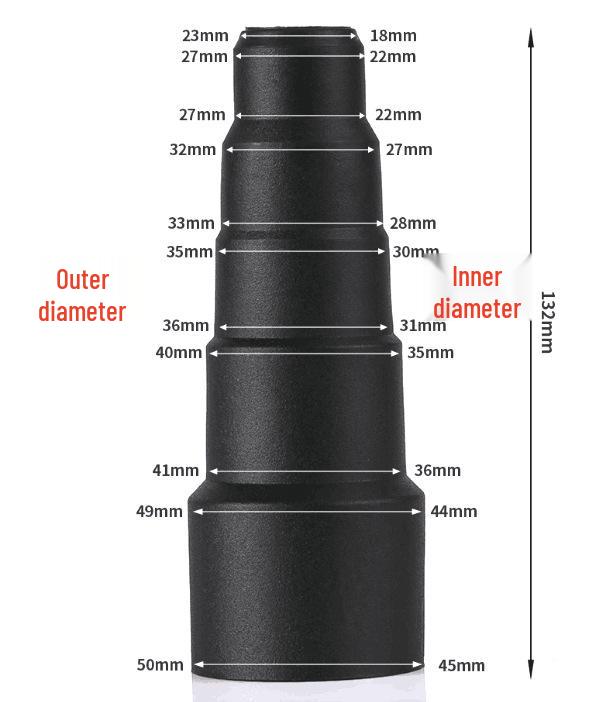 Cyclone Dust Collector Reducing Bushing Set: 50/32, 50/40, 50/63, 50/75