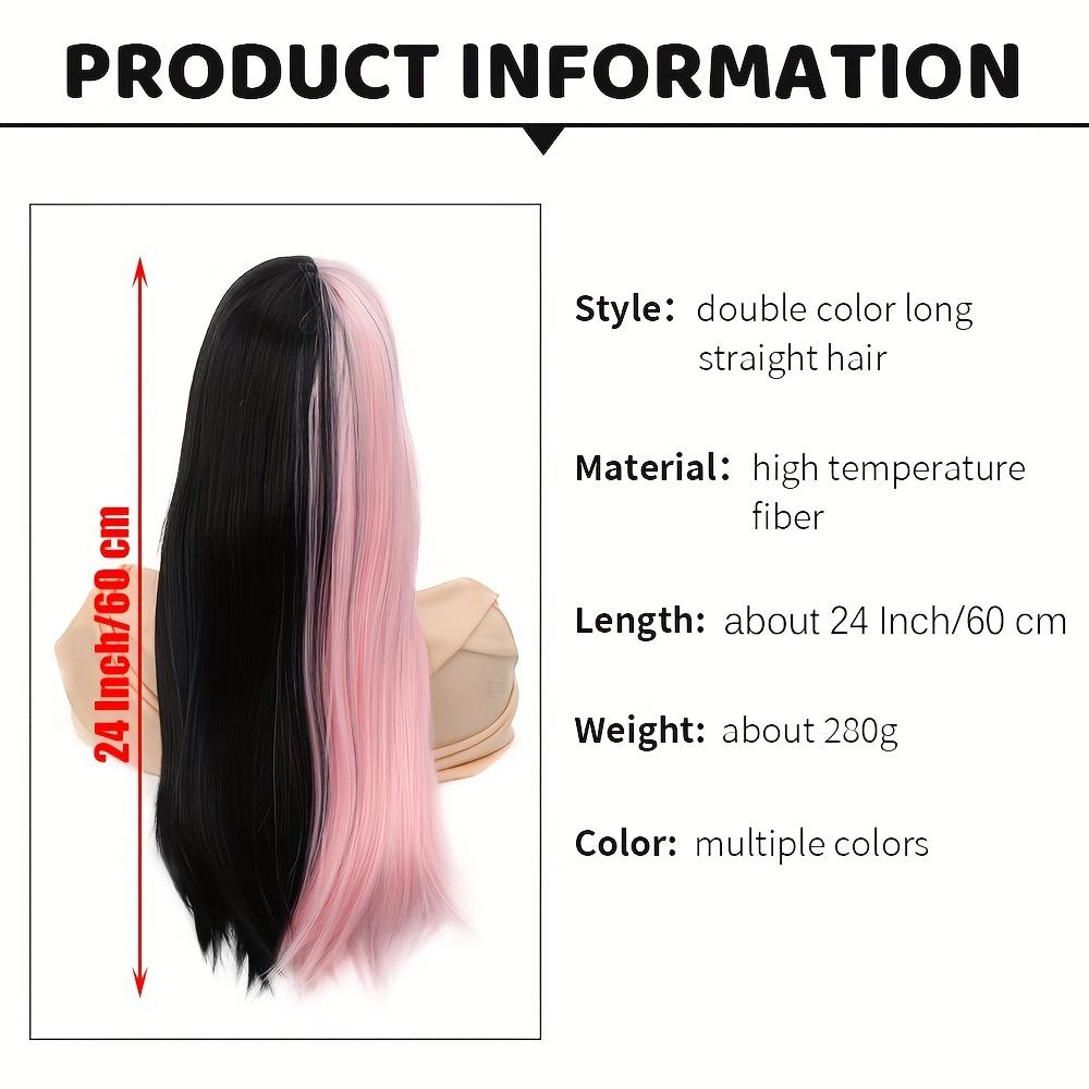 Synthetic Hair Long Straight Dual Color Role-playing Headpiece Wig Used To Decorate Halloween, Thanksgiving, Christmas