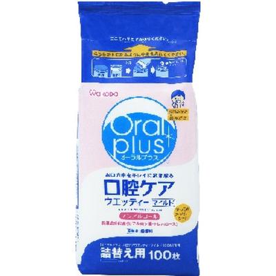 Oral Plus Oral Care Wetty Mild Refill 100 Sheets