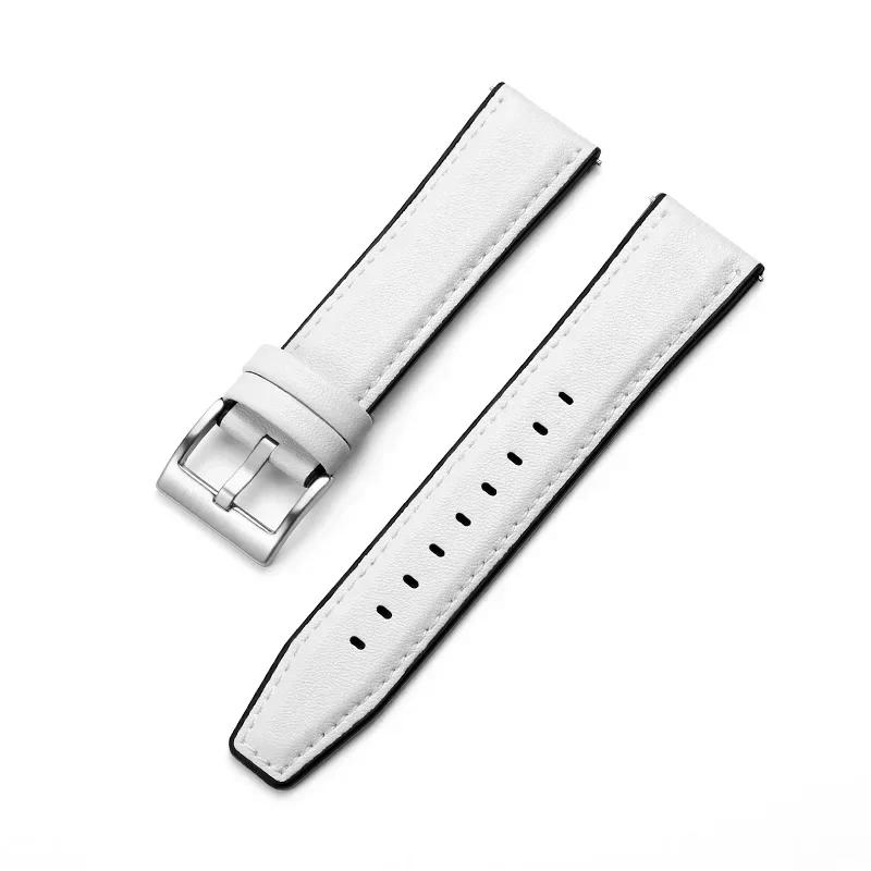 Cinturino in Pelle e Silicone da 22mm per Huawei Watch 5 GT6/5 Pro GT6/5/4/3 46mm Braccialetto Universale per Huawei GT6 Pro/GT 6 Cinturino per Orologio