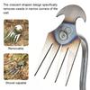 Hoe Weeding Artifact Uprooted Grass Tools Garden Hoe Rake Steel Farm Tools Small Hoe Loosen with 4 Teeth The Soil Wild Vegetable