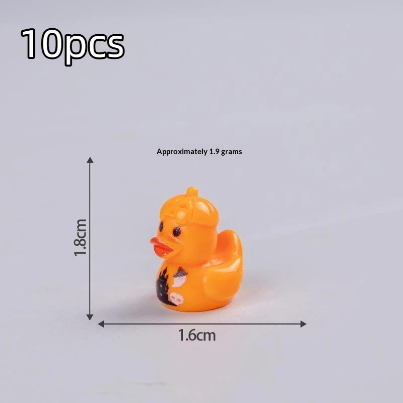 10 Pezzi Halloween Mini Anatra Fantasma Resina Charms Multistile Piccola Anatra Statuetta Fai da Te Casa Decorazione Accessori Paesaggio Micro Ornamento