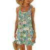 Abito da sole estivo da donna senza maniche con scollo a U, vestito canotta da spiaggia