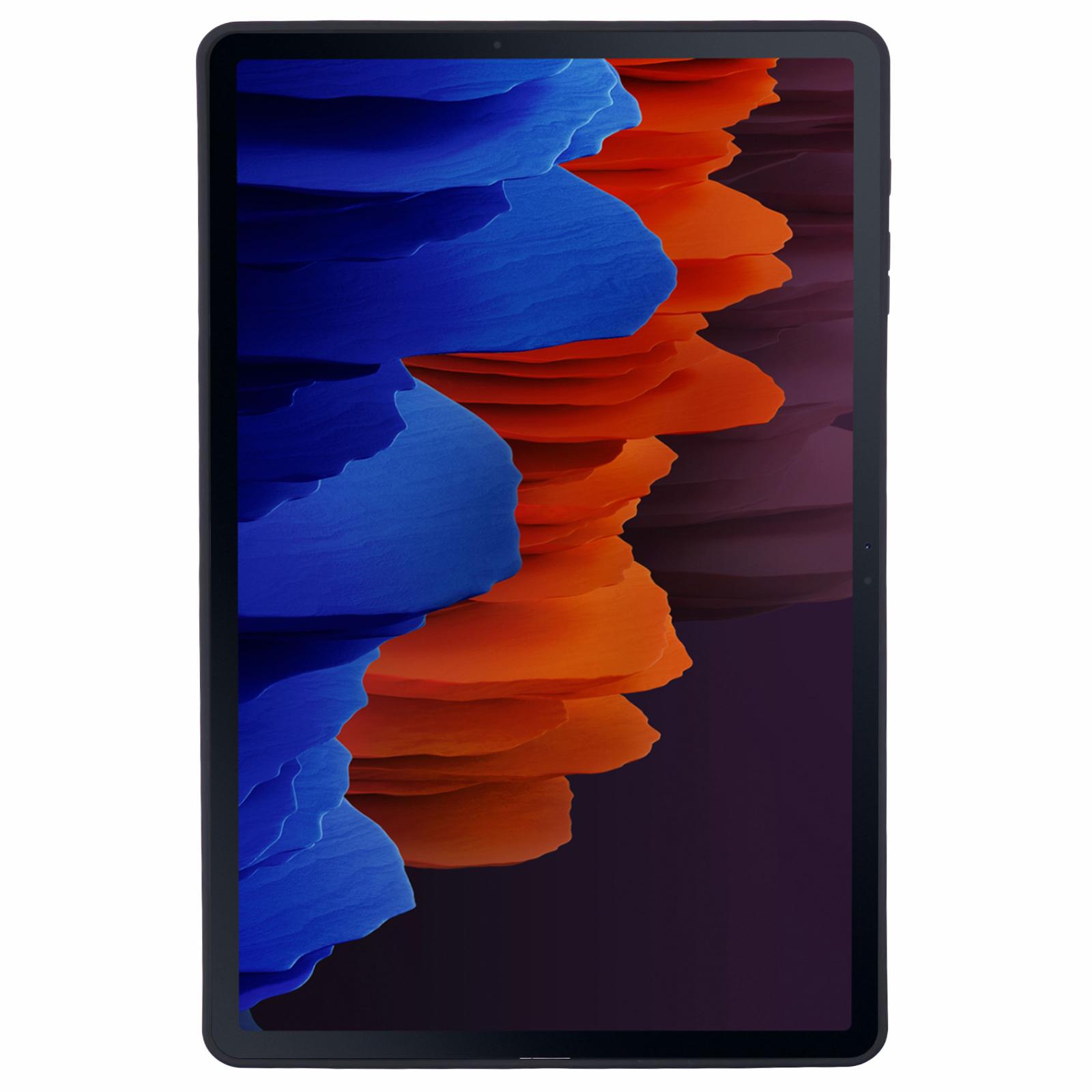 

For Samsung Galaxy Tab S8+/Tab S7 FE/Tab S7+ Case Skin-Friendly Touch Soft TPU Tablet Cover Black