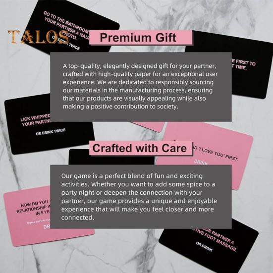 50ks/sada Pár Dobrodružství Karta s výzvou Datum Noční Pár Aktivity Kartový balíček Pití Hra Přítelkyně Přítel Výročí svatby Valentýn