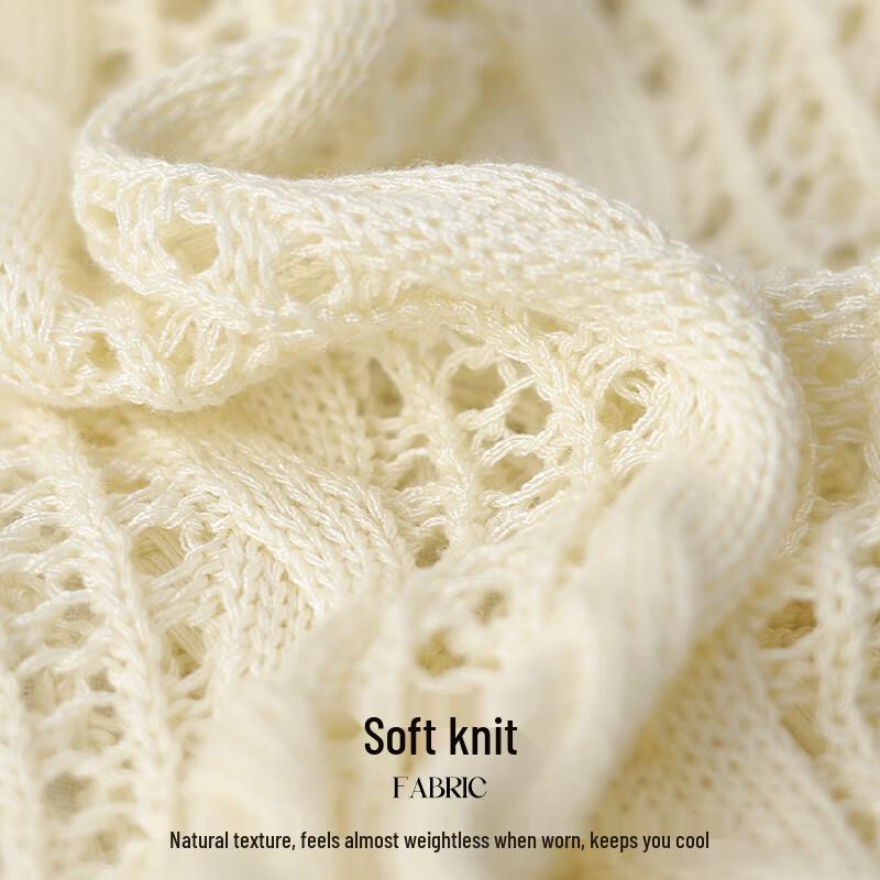 VICTORIA&VERA Women's Hollow Knit Sleeveless Round Neck Vest