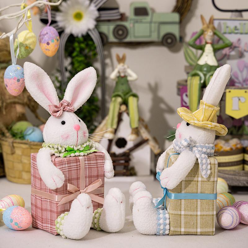 Bunny Easter Whimsical Plush Doll Gift Box For Unique Holiday Home Ideas Decor