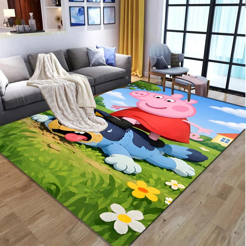 Cartoon animation Pattern Rug, Indoor/Outdoor Mat, for Picnic, Gameroom, Bedroom, Office, Living Room, Home Decor Carpet, Birthday Gift