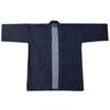 Edoten Haori (Japanese-style happi coat) Jacket, Made in Japan, Washable, Dark Navy Blue Denim, Size L, Ideal for Work or Field Wear
