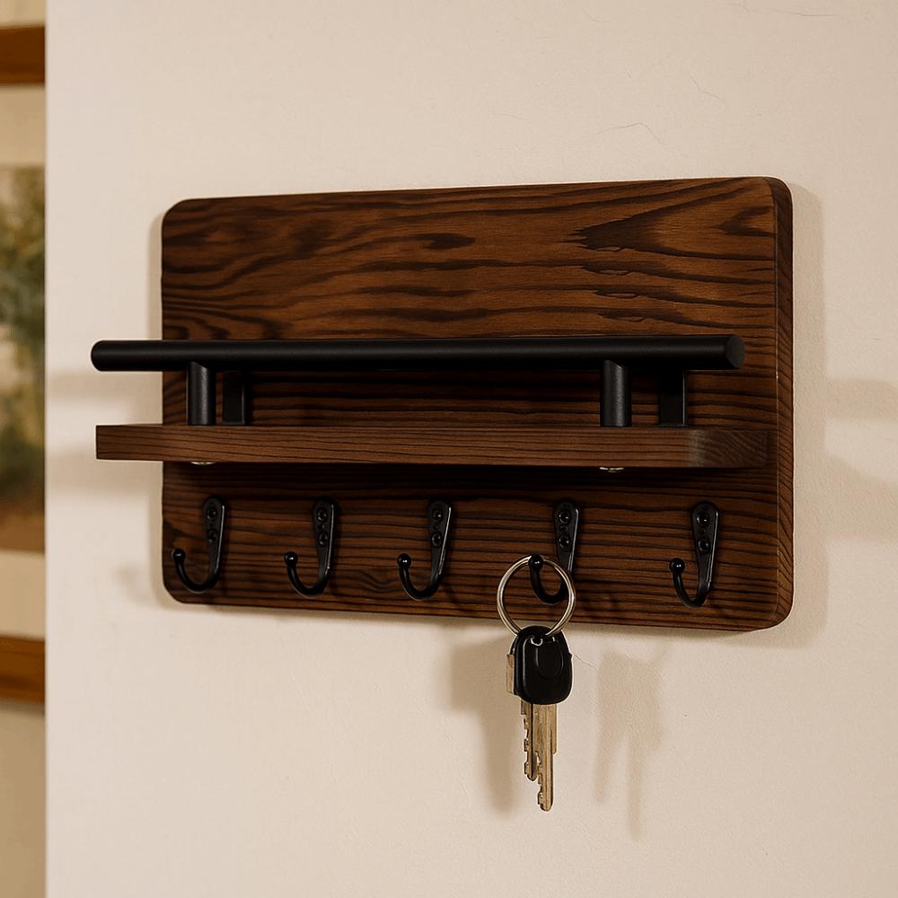 Wall Mounted Wall Hat Hanger Floating Shelf Coat Hook Save Space Clothes Storage Rack Household