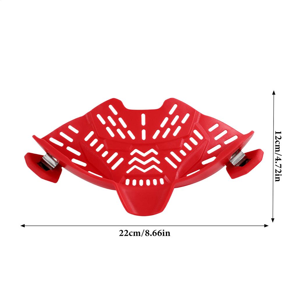 

Силиконовый дуршлаг для кастрюли Силиконовый дуршлаг для пасты Насадка для кастрюль и сковородок Термостойкий силиконовый дуршлаг-вставка для кастрюли Паста красный