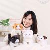 Children's Plush Toy Electronic Cat Can Walk Meow Tail Wagging Lifelike Interactive Toy Pet Cat Cute Simulation Animal Toy