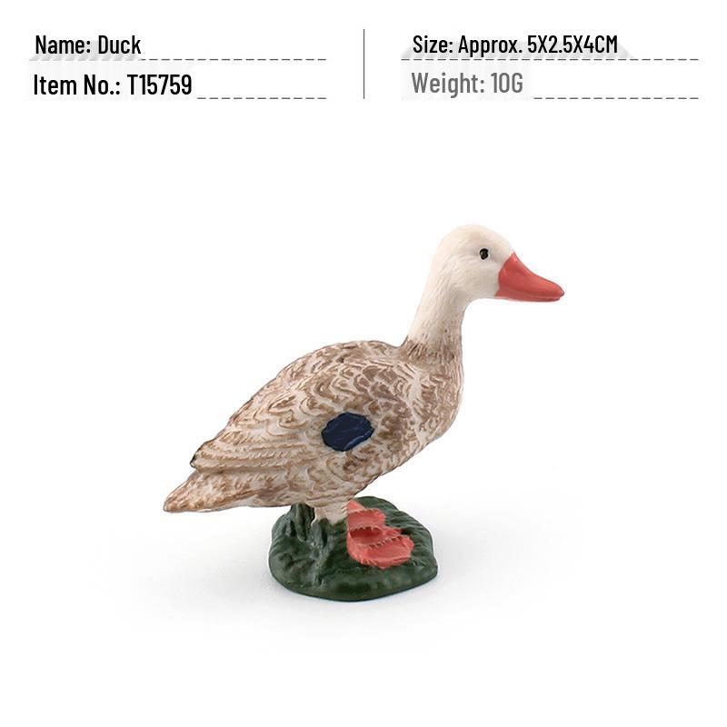 Cross-Border Simulation Waterfowl Farm Scene Decor: Swan, Goose, Duck Models 32g