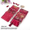 Traditional Chinese Brocade Square Pouch Embroidery Pattern Tassel Zipper Waterproof for Jewelry Cosmetic Home Travel Use