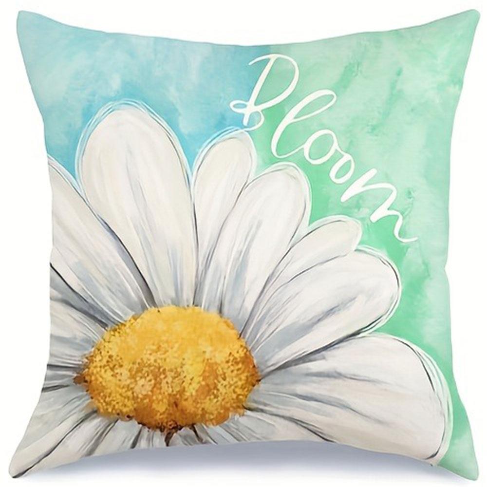 Daisy - Themed Inspirational PillowcaseBedroom Living Room Sofa Home Decor Polyester Cushion Cover with Zipper