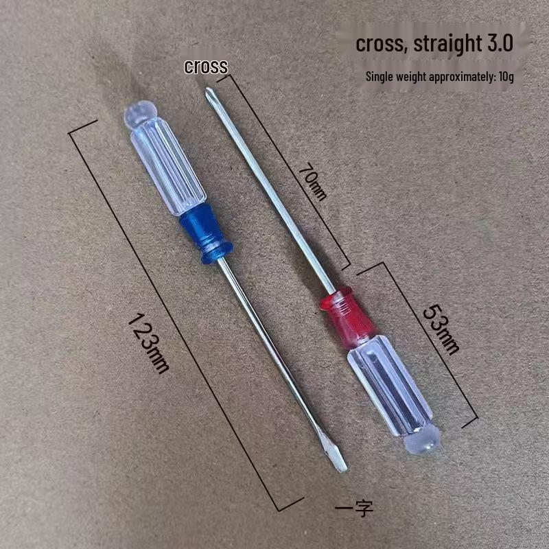 Transparent Handle Mini Crystal Screwdriver, Slotted & Phillips Head