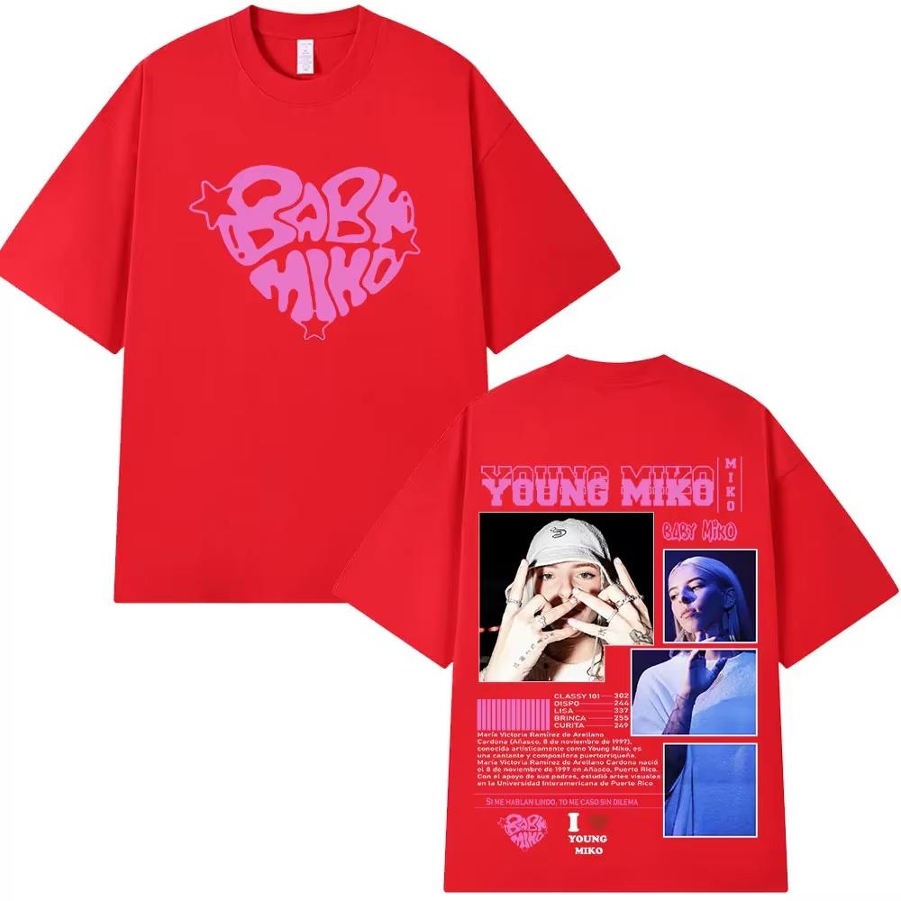 Young Miko Baby Miko T Shirts Men Women Clothing Oversized Short Sleeve T-shirt Casual Male Cotton T-shirts Tops