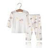 Children's Spring/Summer Cotton Pajamas: Tagless Long Sleeve Set for Boys and Girls