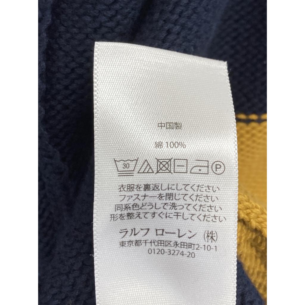 POLO RALPH LAUREN Navy Cotton College Varsity Cardigan tops S NavyUsed