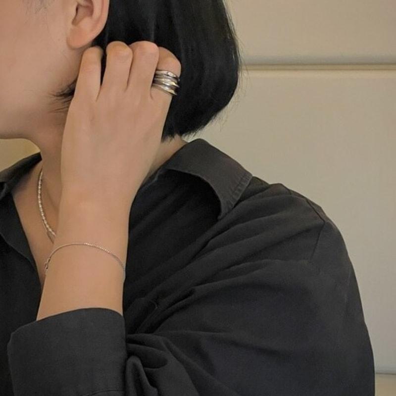 THE BORING Fine Snake Silver Bracelet