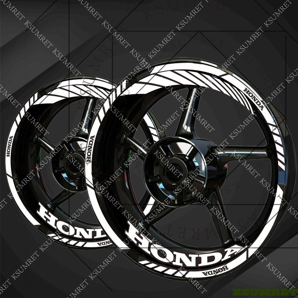 Reflective For Honda Wheel Sticker Motorycle Rim Decal Set OC3