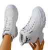 Winter Fashion Warm Sport Boots Women'S Short Plush Ankle Boots Versatile Lace Up Platform Lady Shoes Lightweight Sneakers 35-43