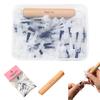 1 set engångs nagellackspensel med dubbelsidig penna, utbytbar borsthuvud, nagelborste, flytande applikatorer, manikyrtillbehör