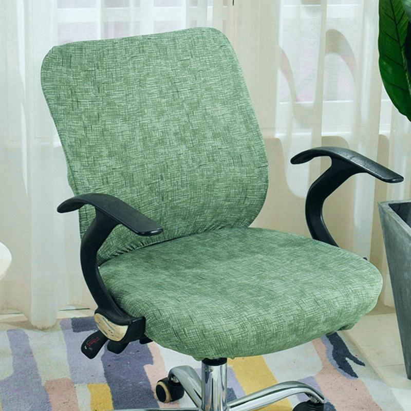 Print Armchair Cover Elastic Spandex Computer Seat Cover Modern Office Rotating Split Chair Cover Washable 2Pcs/Set