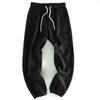 Foreign Trade Original Order Factory Direct Sales Men Pure Color Leak-Picking Big Sale Solid Color Terry Men's Trousers Drawstring Sports Casual Pants