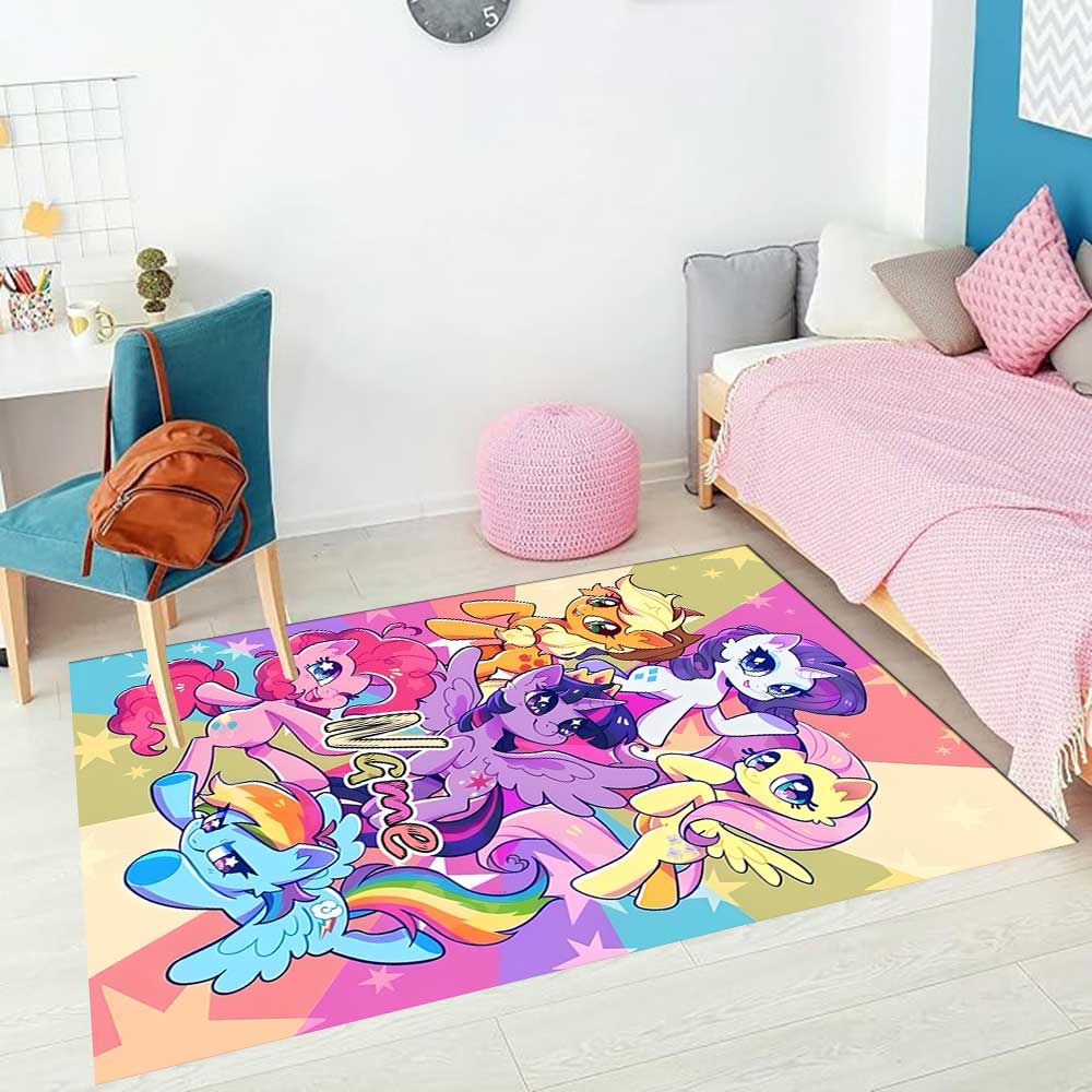 Little Pony (16) Customize your name rug, office chair cushion, home bedroom living room gift.